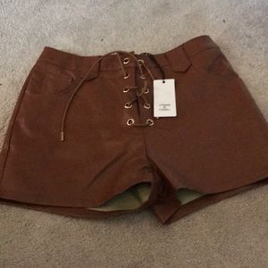 Leather short still new on tickets